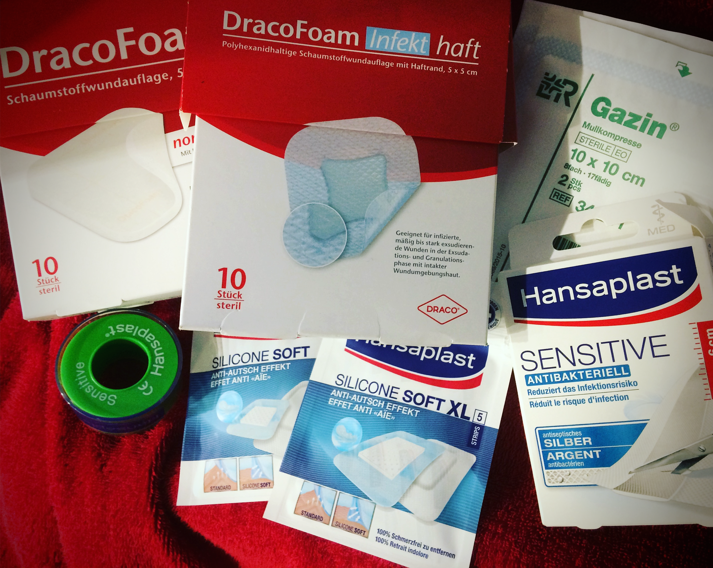 So many plasters were needed for my operation recovery once I got home