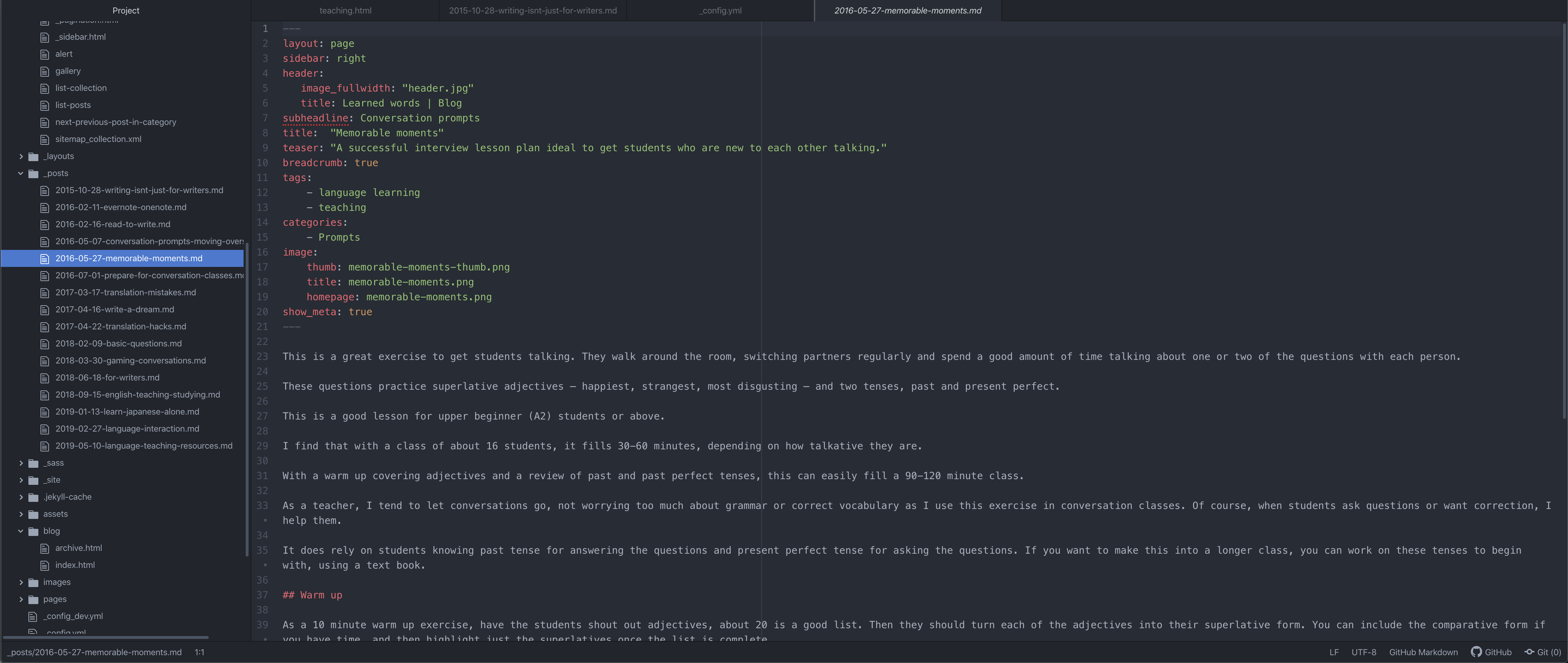 Atom was a fabulous editor for writing in Markdown for a Jekyll website