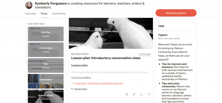 Teaching resources previously published on Patreon